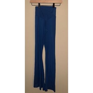 OFFLINE by Aerie Real Me High‎ Waisted Cross Over Flare Blue Leggings Size Small